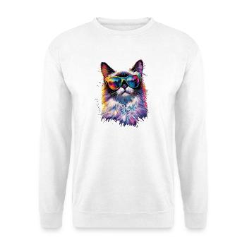 Ragdoll Katze Ragdollkatze Cat Süße Ragdoll Katzen - Unisex Pullover - Weiß - Vorne