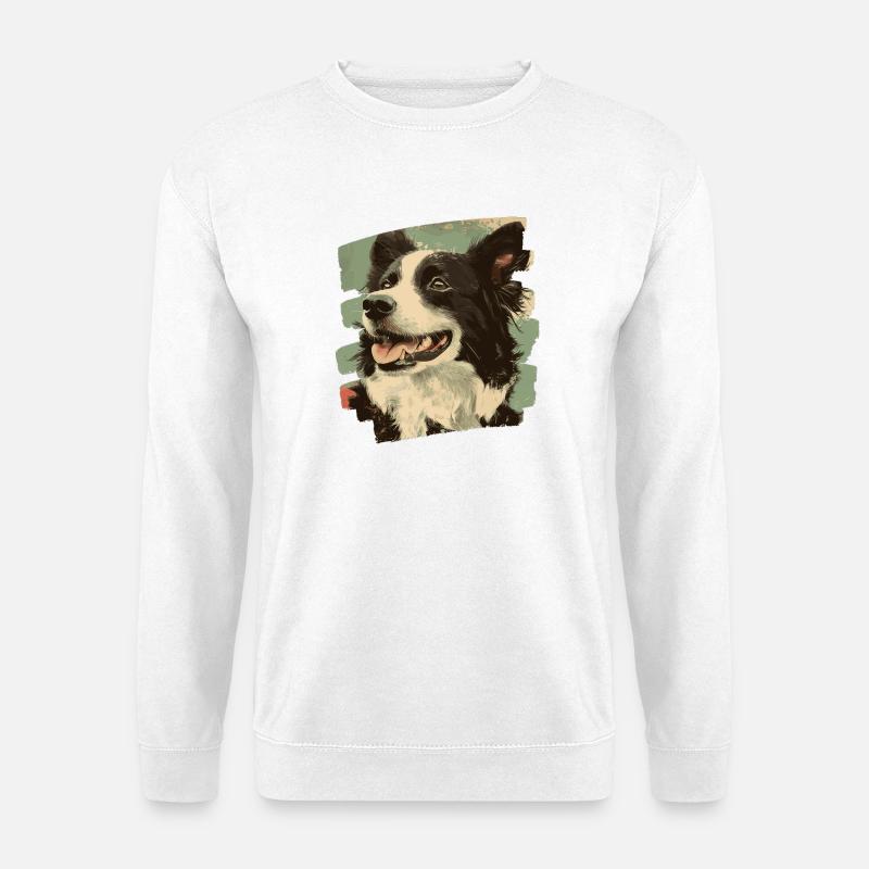 Border Collie - Unisex Pullover - Weiß