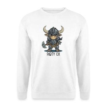 Party Ox – Knight Ox Hero Group - Unisex Sweatshirt - white - Front
