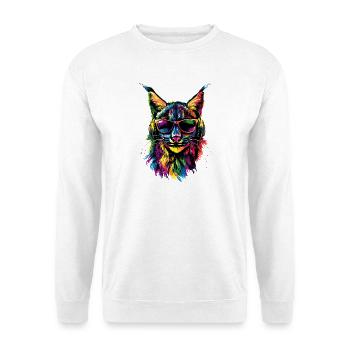 Luchs Lynx Wildkatze Raubkatzen Katzen Süße Luchse - Unisex Pullover - Weiß - Vorne