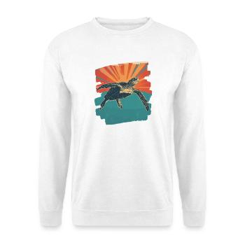 Sea Turtle Retro - Unisex Sweatshirt - white - Front