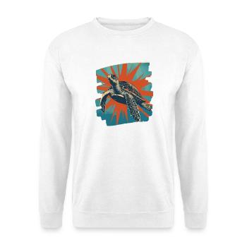 Sea Turtle Retro - Unisex Sweatshirt - white - Front