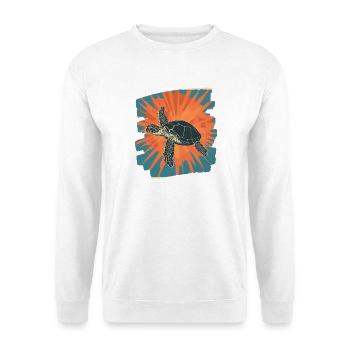 Sea Turtle Retro - Unisex Sweatshirt - white - Front