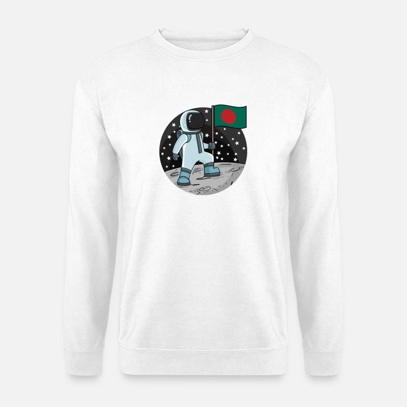Astronaut Fahne Bangladesch - Unisex Pullover - Weiß