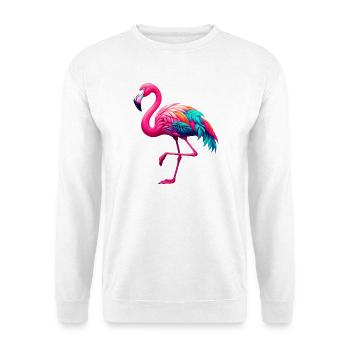 Flamant - Sweat-shirt Unisexe - blanc - Devant