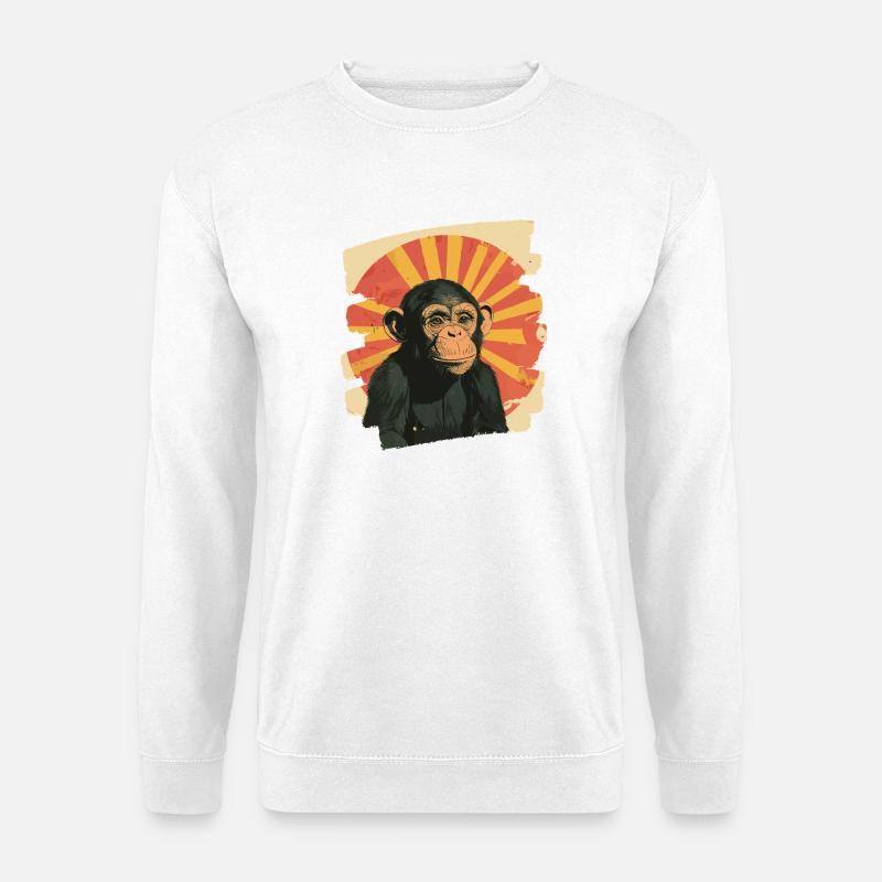 Monkey Retro - Unisex Sweatshirt - white