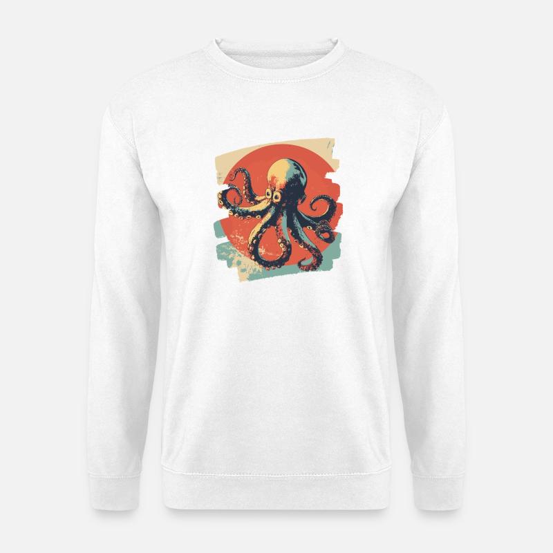 Octopus Octopus Retro - Unisex Sweatshirt - white