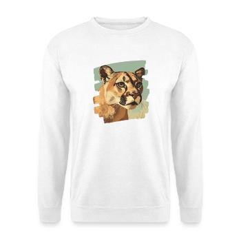 Lion de montagne Rétro - Sweat-shirt Unisexe - blanc - Devant