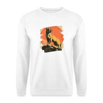 Lion de montagne Rétro - Sweat-shirt Unisexe - blanc - Devant
