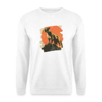 Lion de montagne Rétro - Sweat-shirt Unisexe - blanc - Devant