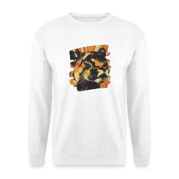 Lion de montagne Rétro - Sweat-shirt Unisexe - blanc - Devant