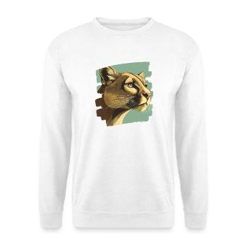 Lion de montagne Rétro - Sweat-shirt Unisexe - blanc - Devant