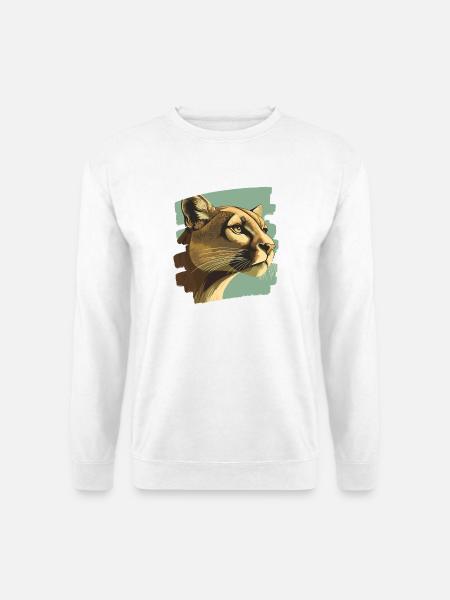 Lion from mountain Retro - Unisex Pullover - Weiß