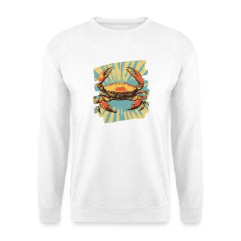 Crabe Rétro - Sweat-shirt Unisexe - blanc - Devant