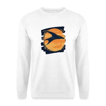Raies Manta Rétro - Sweat-shirt Unisexe - blanc - Devant