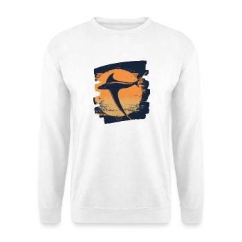 Raies Manta Rétro - Sweat-shirt Unisexe - blanc - Devant