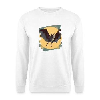 Fledermaus Retro - Unisex Pullover - Weiß - Vorne