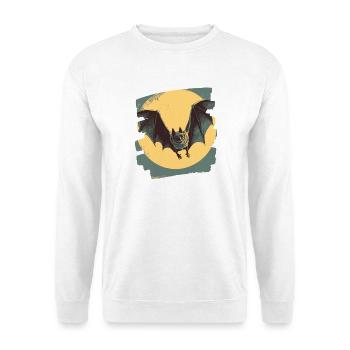 Fledermaus Retro - Unisex Pullover - Weiß - Vorne