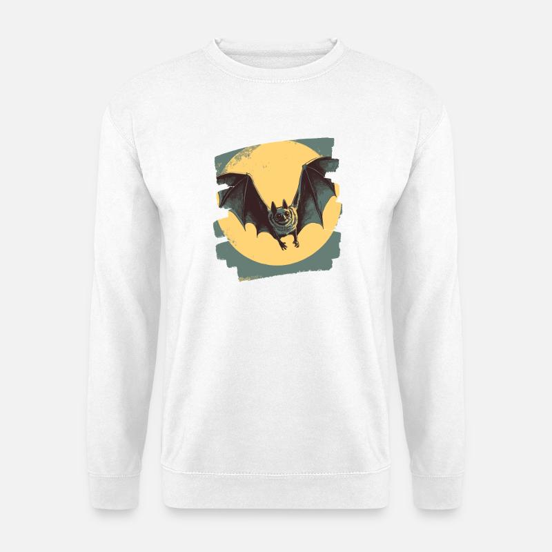 Bat Retro - Unisex Sweatshirt - white