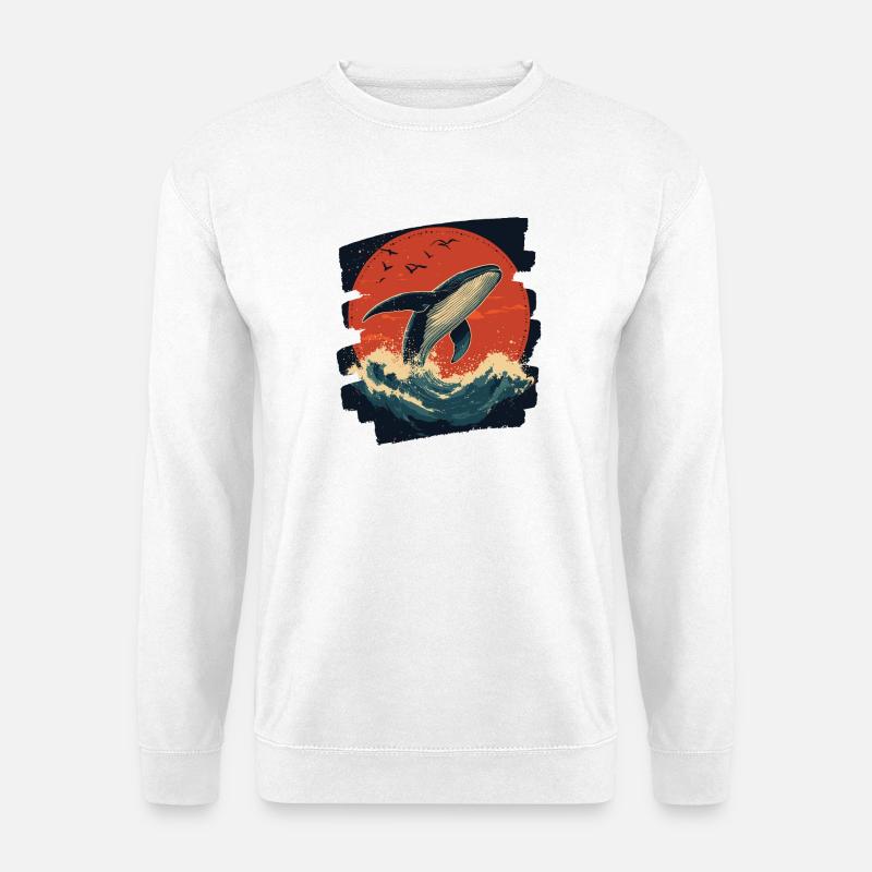 Whale - Unisex Sweatshirt - white