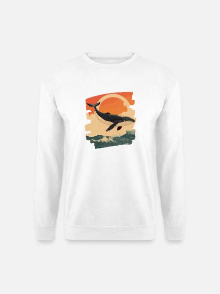 Walfisch - Unisex Pullover - Weiß
