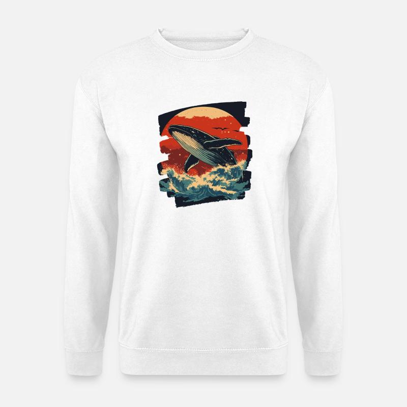 Walfisch - Unisex Pullover - Weiß