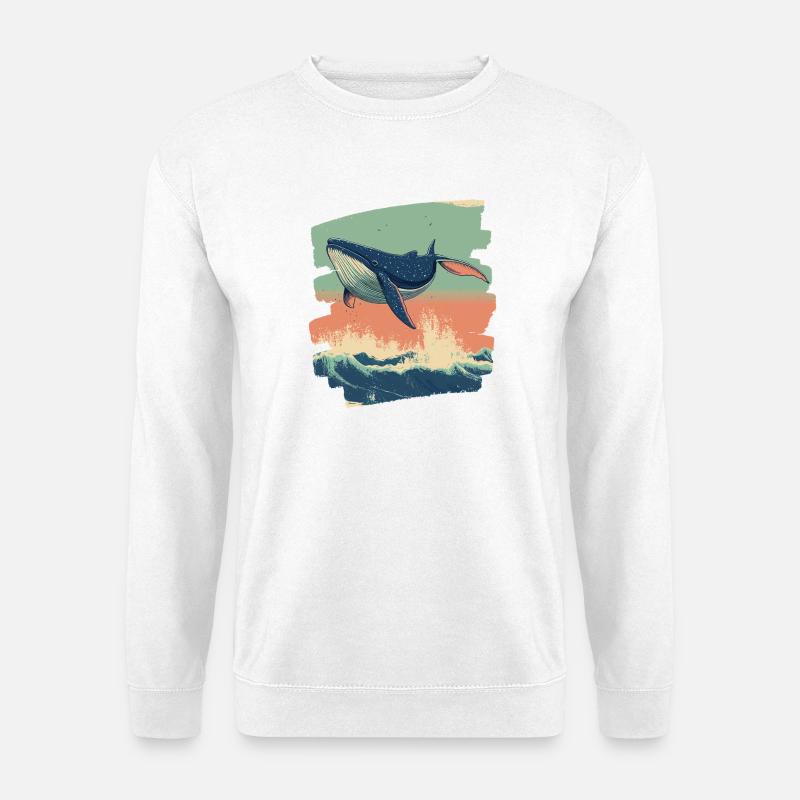 Wal - Unisex Pullover - Weiß