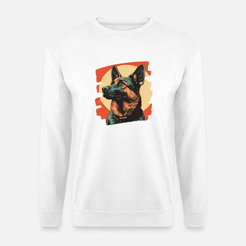 German Shepherd Retro - Unisex Sweatshirt - white