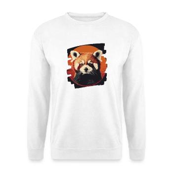 Panda roux rétro - Sweat-shirt Unisexe - blanc - Devant