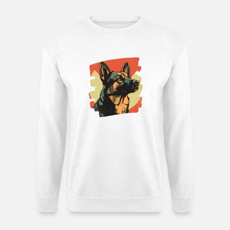 German Shepherd Retro - Unisex Sweatshirt - white
