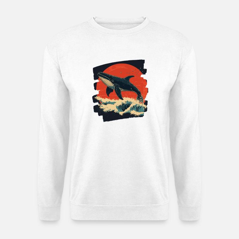 Wal Retro - Unisex Pullover - Weiß
