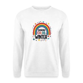 Farbenregenbogen Winter - Unisex Pullover - Weiß - Vorne