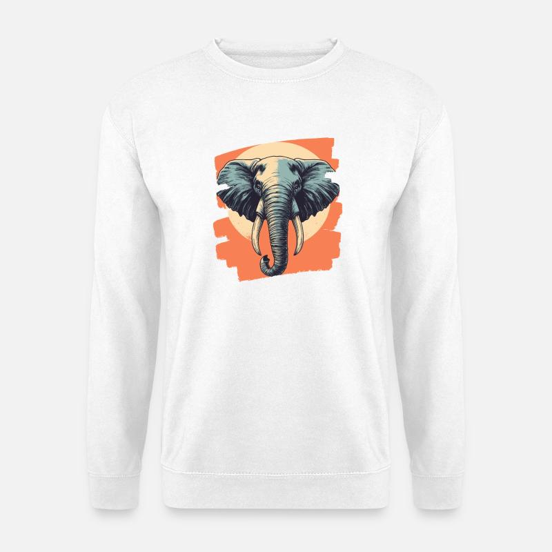 Elefant - Unisex Pullover - Weiß