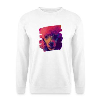 Caniche - Sweat-shirt Unisexe - blanc - Devant