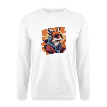 Fuchs Kopfhörer - Unisex Pullover - Weiß - Vorne