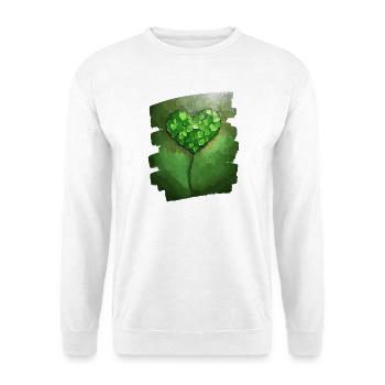 Saint-Patrick Shamrock Heart - Sweat-shirt Unisexe - blanc - Devant