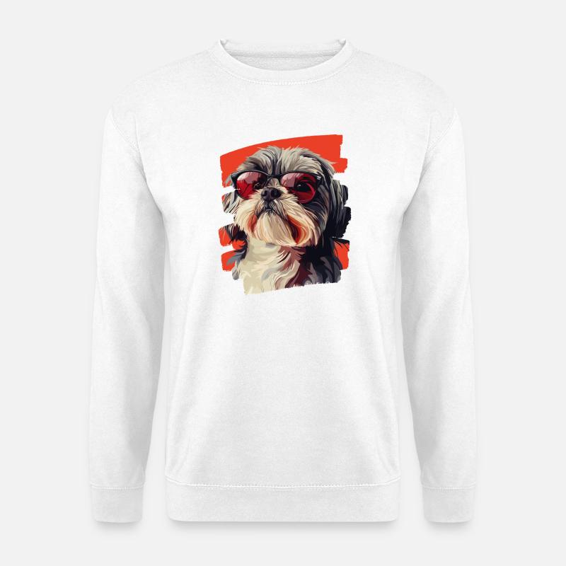 Shih Tzu - Unisex Pullover - Weiß