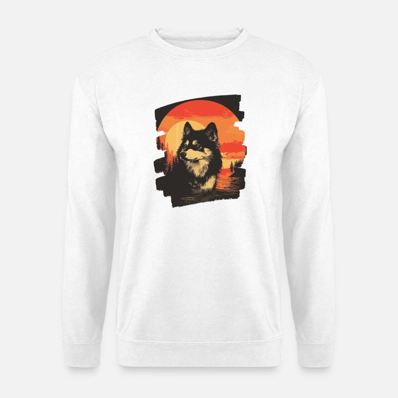 Finnischer Lapphund - Unisex Pullover - Weiß
