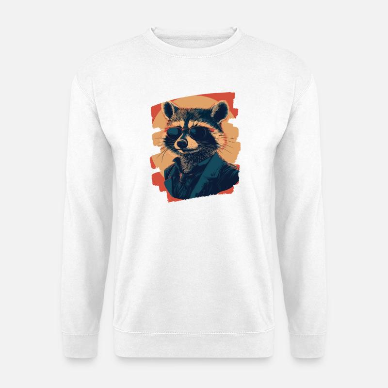 Waschbär - Unisex Pullover - Weiß