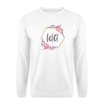 Ida Girl Name Personalized Gift - Unisex Sweatshirt - white - Front