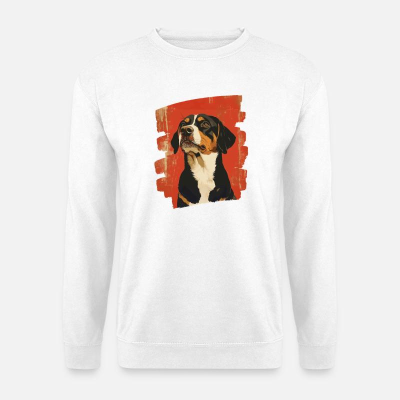 Entlebucher Sennenhund - Unisex Pullover - Weiß