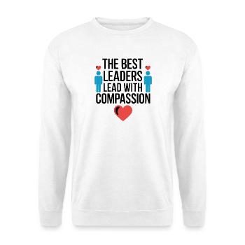 Zwillingsherzen über die Distanz hinweg - Unisex Pullover - Weiß - Vorne - Alina (178cm) & Michal (187cm)