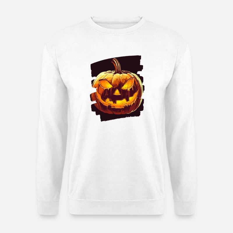 Halloween Kürbis - Unisex Pullover - Weiß
