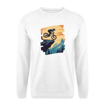 Vététistes Descente Montagne Cyclisme - Sweat-shirt Unisexe - blanc - Devant