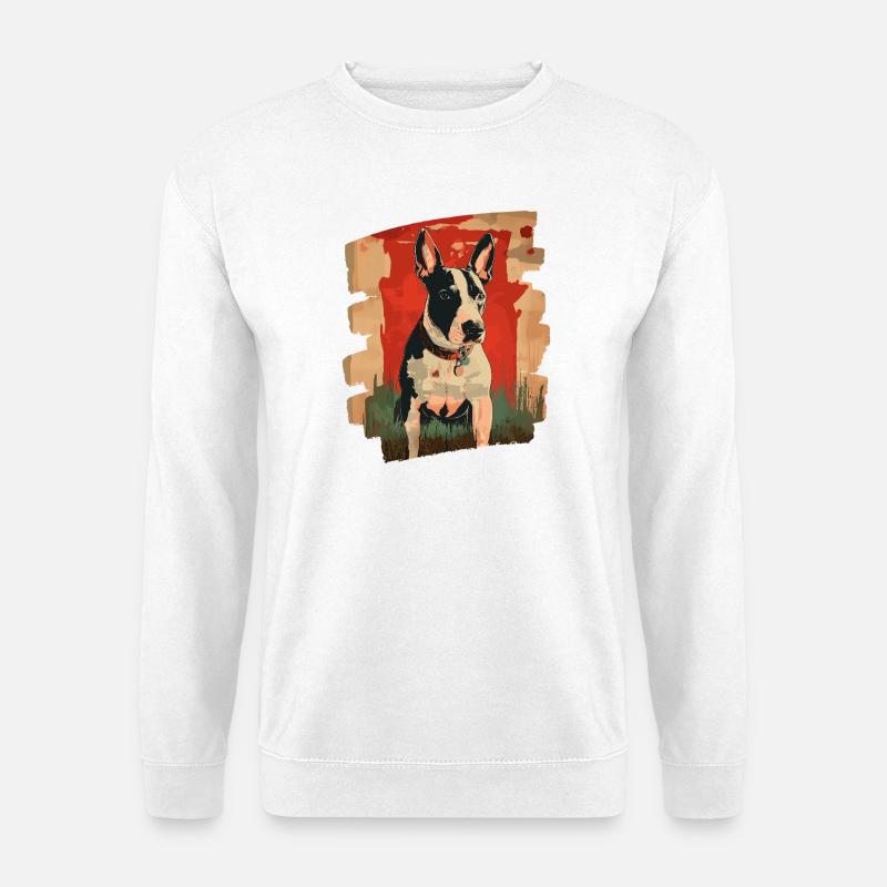 Bullterrier Kampfhund Hunderasse - Unisex Pullover - Weiß