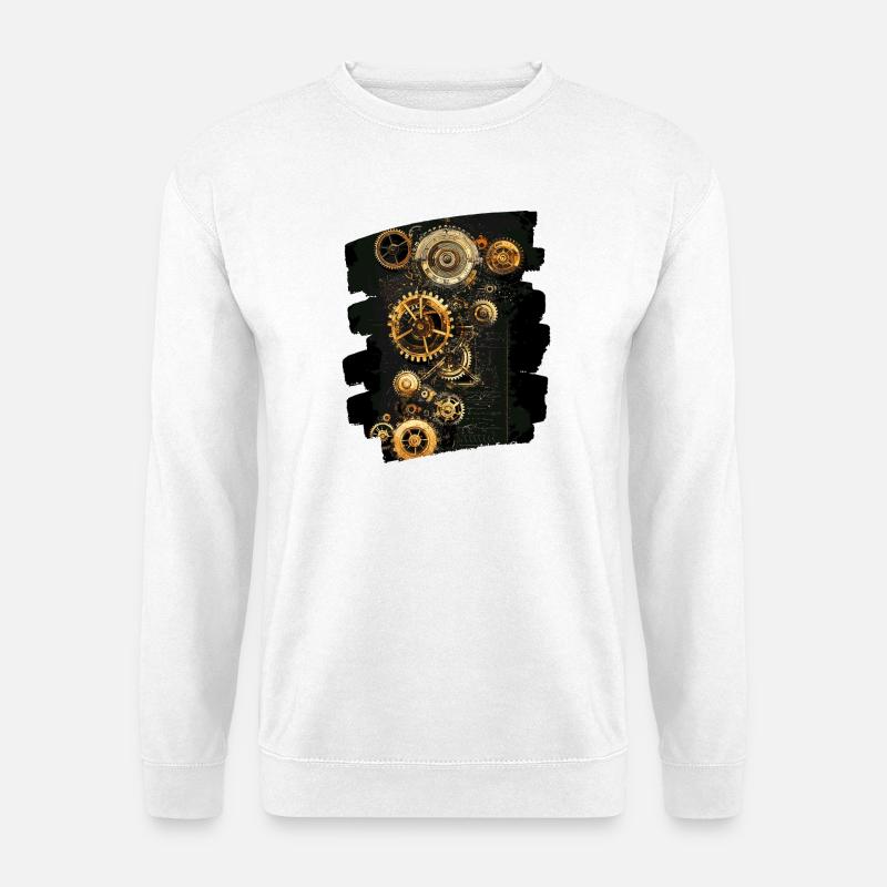 Steampunk Uhrwerk - Unisex Pullover - Weiß