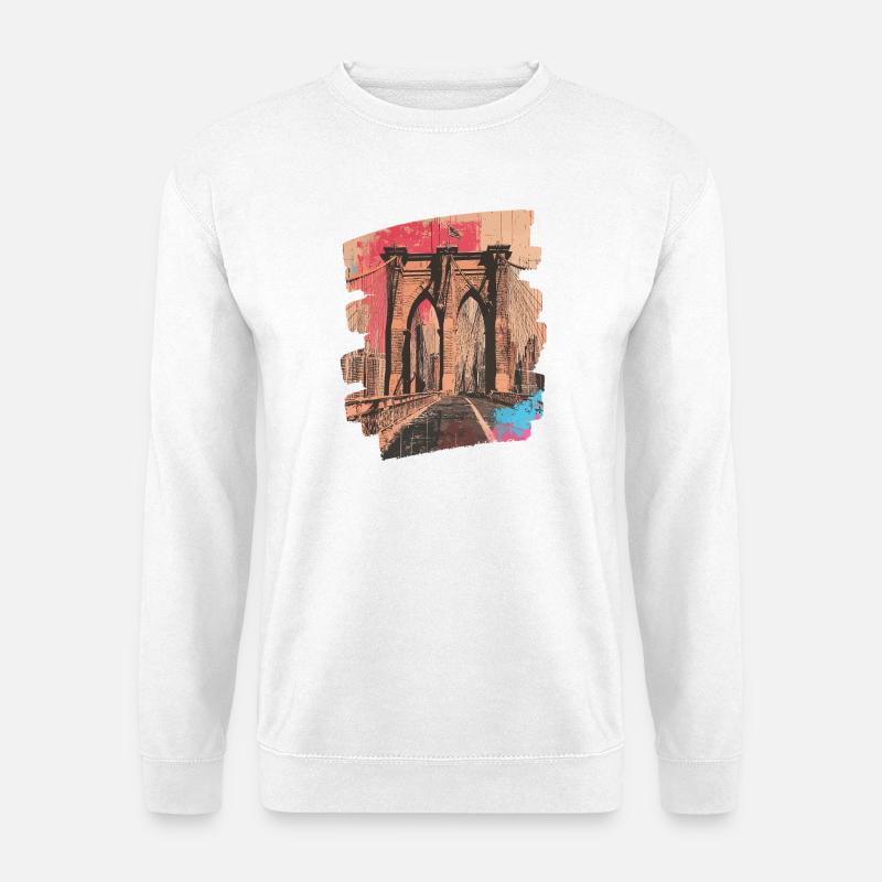 Brooklyn Bridge - Unisex Pullover - Weiß