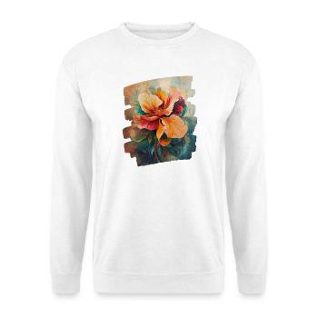 Frühling Frühlingsanfang Blume Blumen - Unisex Pullover - Weiß - Vorne - Alina (178cm) & Michal (187cm)