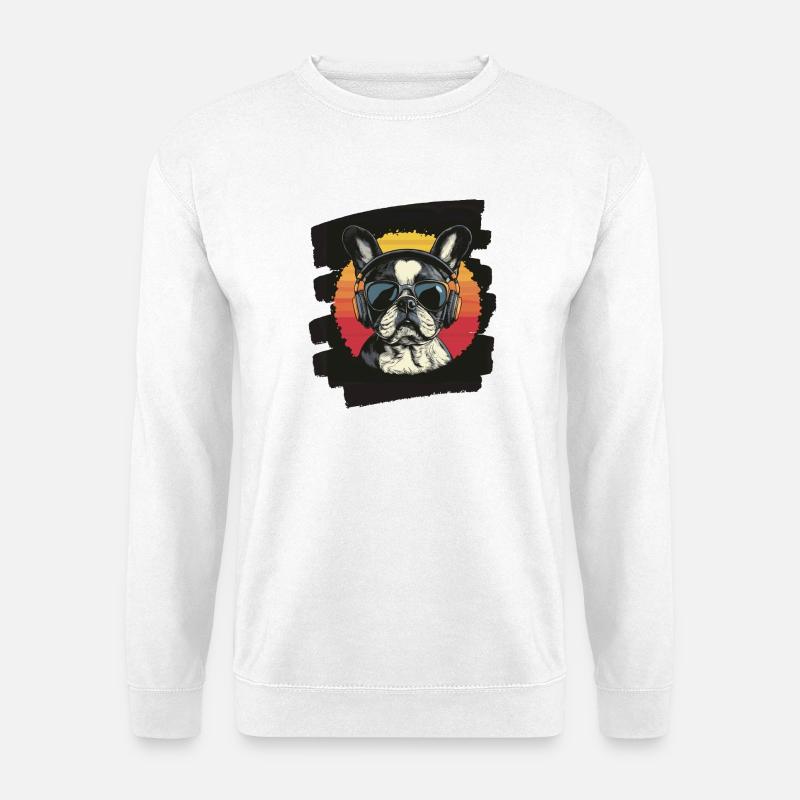 Frenchie Französische Bulldogge - Unisex Pullover - Weiß