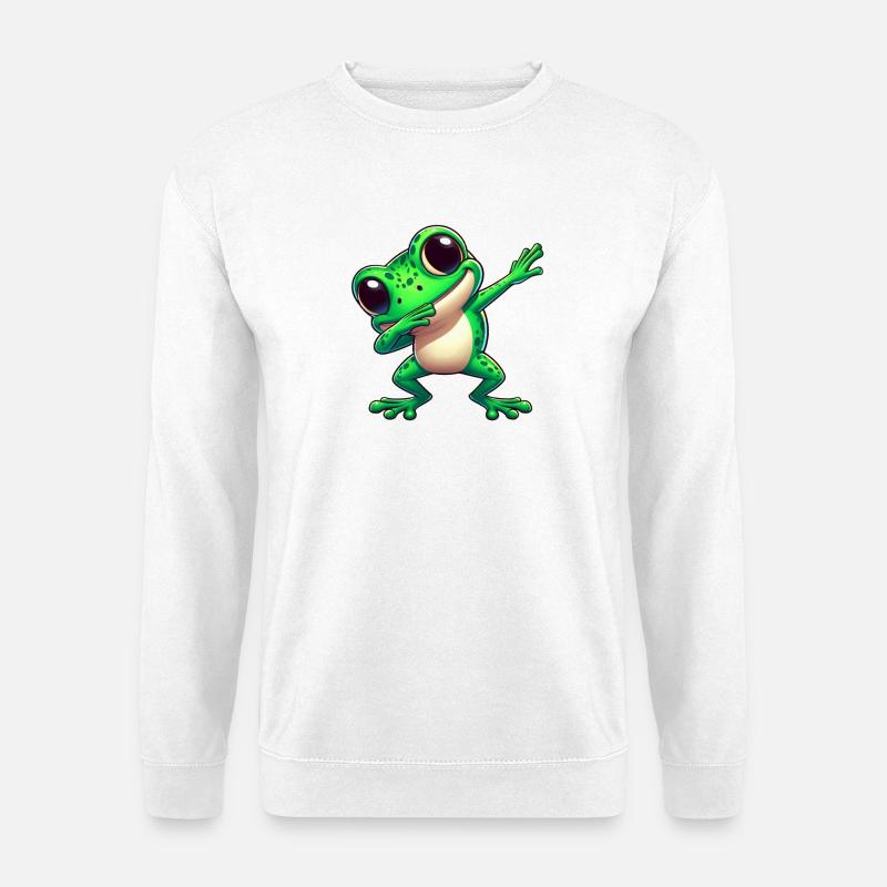 Cool Frog Dabbing Trendy Toad - Unisex Sweatshirt - white